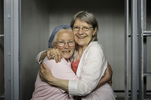 Freedom Riders Joan Mulholland and Donna Garde at Parchman Prison, 2011